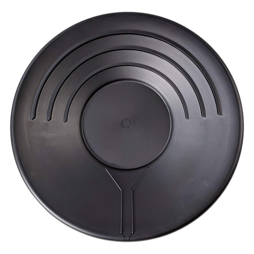 SCIENCE Basic Black Gold Pan Gold Panning Dish Dish Guide Black 1 Plastic Panning Bowl "14in" "Panning (3-Riffle Type/Water Specification) Approx.