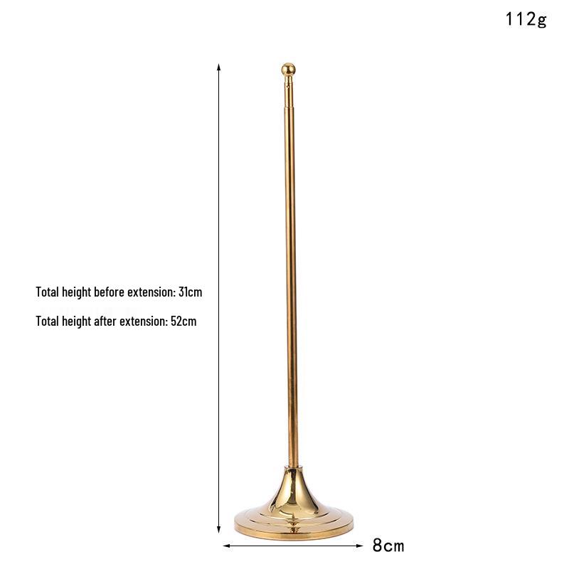 

Телескопический настольный флагшток из нержавеющей стали с маленьким красным флагом Titanium Gold