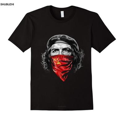Che Guevara W Soviet Hammer and Sickle Red Bandana Cotton T Shirt Male Brand Teeshirt Men Summer Cotton T Shirt