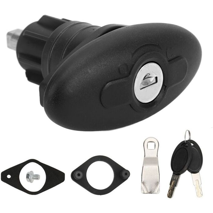 Jiawu Serrure de porte de cabine de camping-car, serrure à compression de porte de cabine ovale en alliage