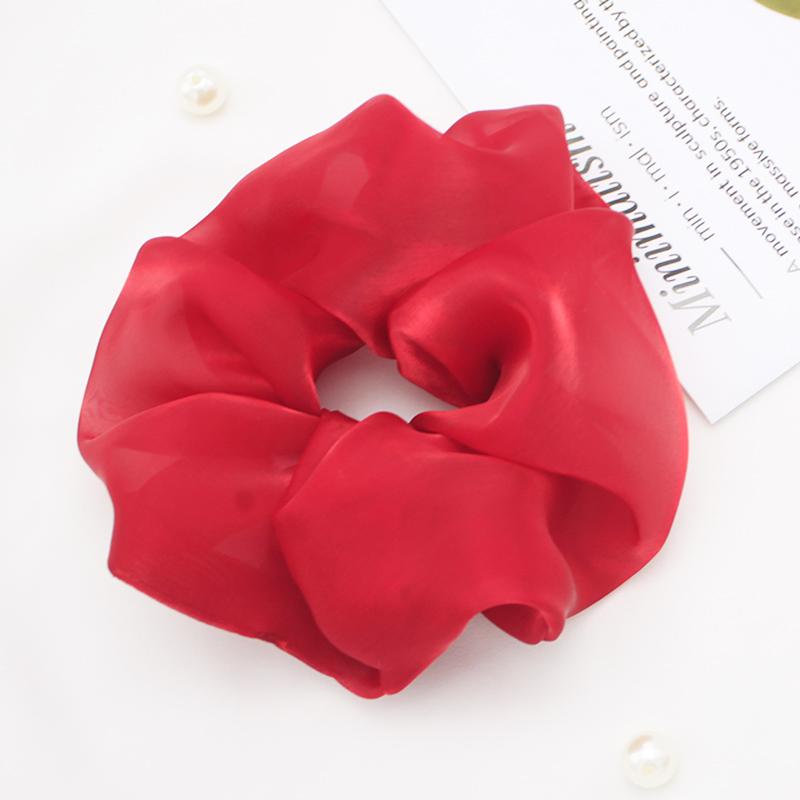 Lystrfac Letter Organza Oversized Scrunchie Women Rubber Bands Elastic Hair Bands Hair Tie Ponytail Holder Hair Accessories