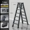 Heavy-Duty Aluminum Folding Ladder: Indoor/Outdoor Telescopic, Double-Sided, Portable.