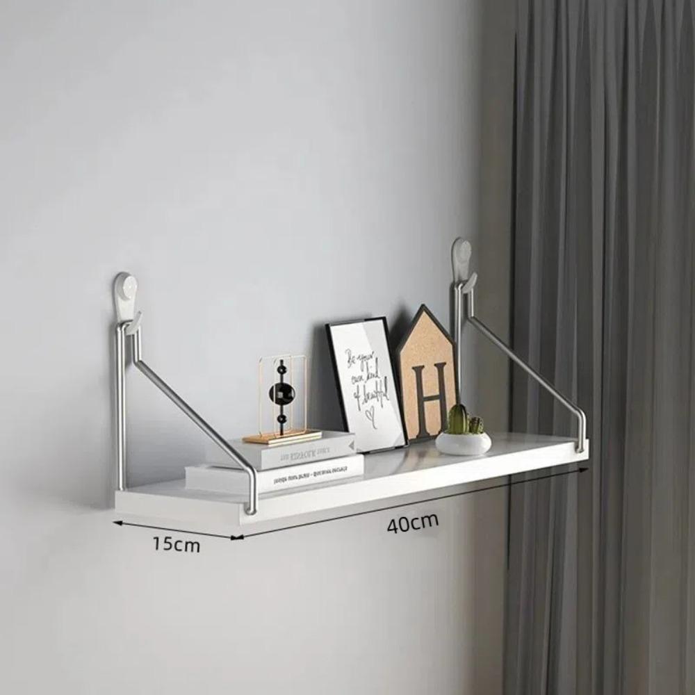 Wood Floating Shelf 30/40/50cm Wall Bookshelf Versatile Wall Storage Rack  Bathroom Room