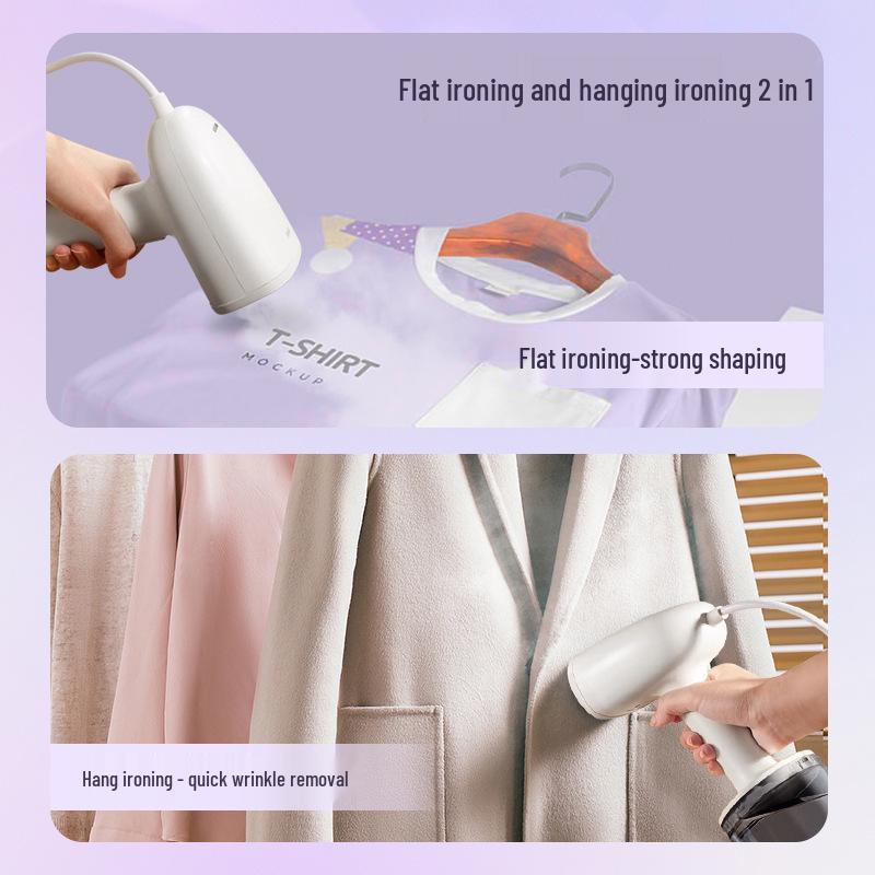 Compact Handheld Electric Steam Iron for Household & Hanging Use