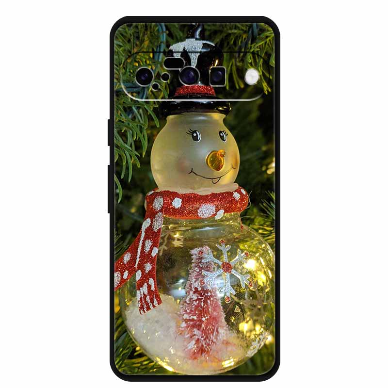 Christmas Phone Cases For Google Pixel 10 Case Silicone Soft Black Cover Christmas Tree for Pixel 10 Pro / 10 Pro XL Back Cover