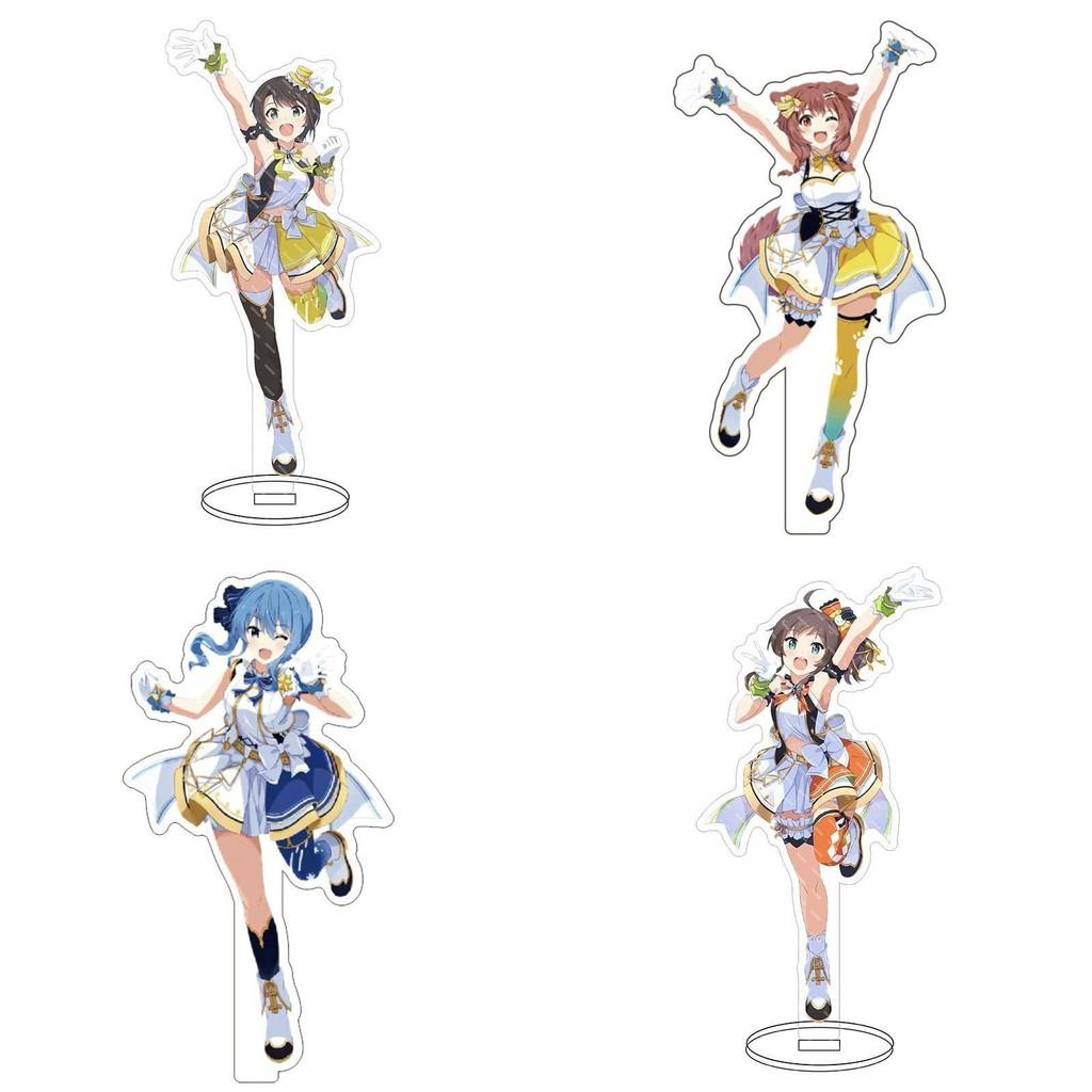 Hololive Vtuber Acrylic Stand Delightful Desktop Decor Showcasing Fubuki Okayu Ayame Subaru Matsuri