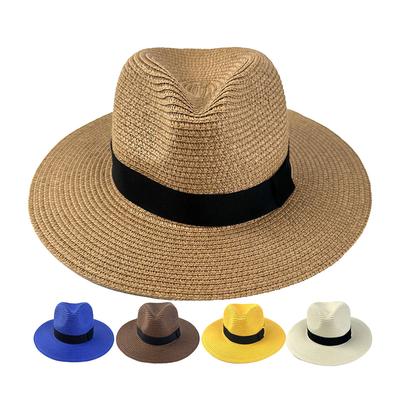 Top Hat Summer Sunshade Sunscreen Beach Hat Sun Hat Paper Woven Hat Men And Women Wide Brim Temperament Straw Hat