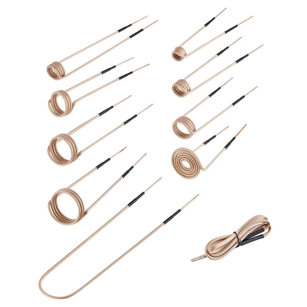 10Pcs Magnetic Induction Heater Coil, Inductor Heat Accessories, Mini Heater Coil Kit with Flexibility and Long Lifespan, for Removing Rusty Bolts and