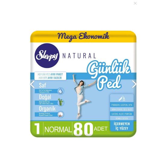 

Natural Günlük Ped Normal 80 Adet %100 Organik Pamuk