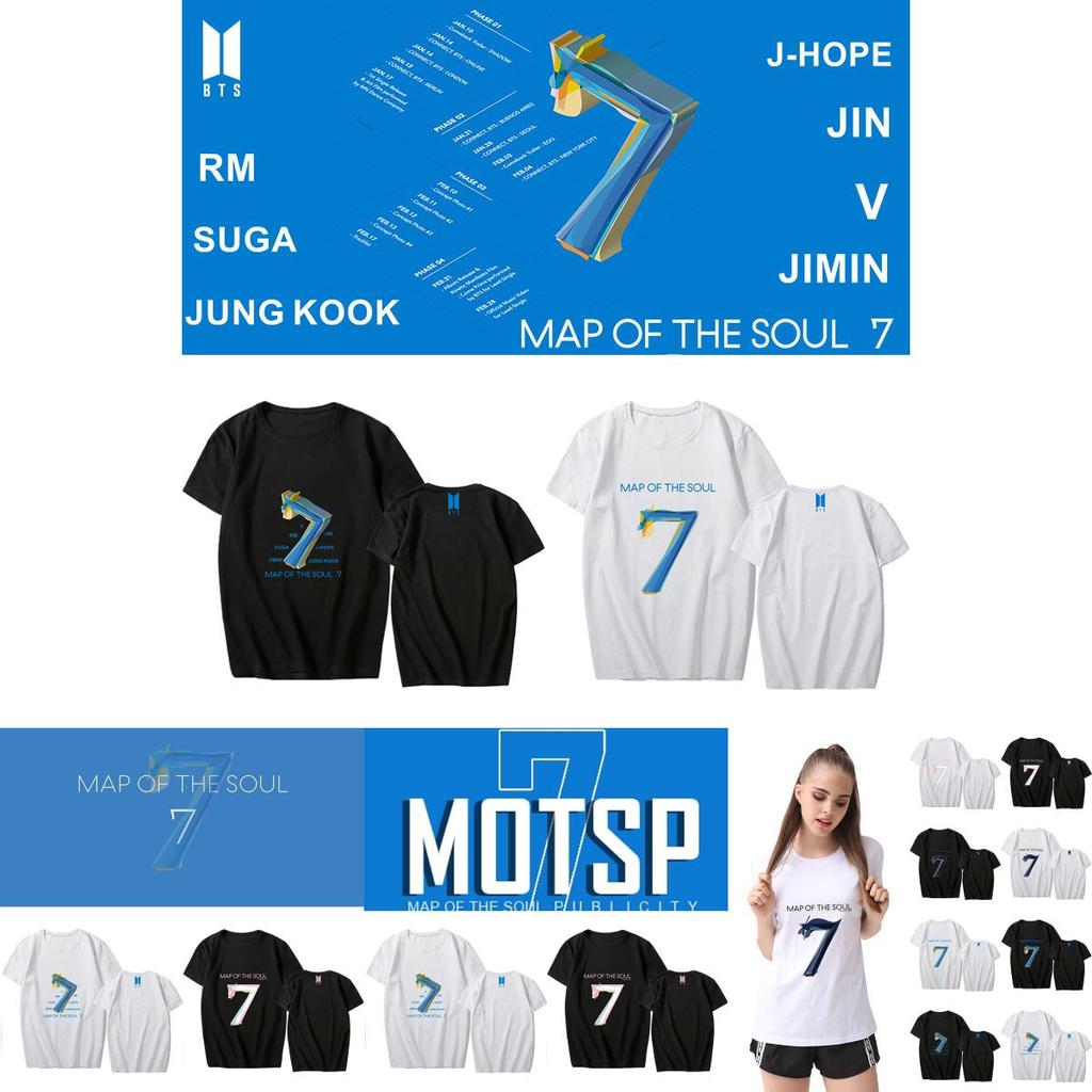 Kpop Bts Of The Soul7 T-Shirt Bangtan Boys Kurzarm T-Shirts Oberteile