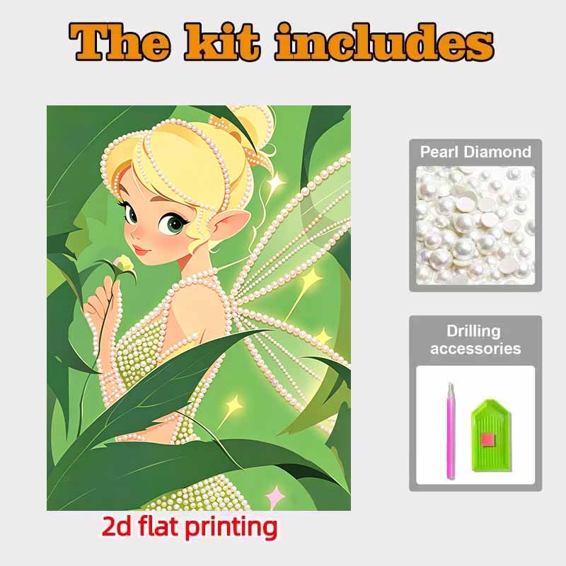 Disney Pearl Painting Fairy of Wonder DIY Pearl Art Painting Pearl Jewelry Painting Picture Handicraft Special Shape Home Wall Decoration