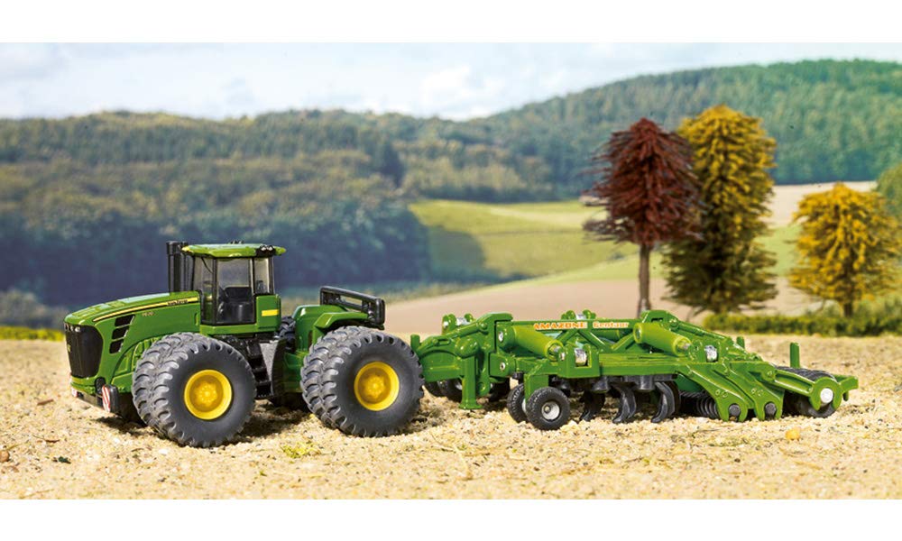 SIKU John Deere 9630 Tractor with AMAZONE Disc Harrow/Tiller, 1/87 Scale, SK1856G