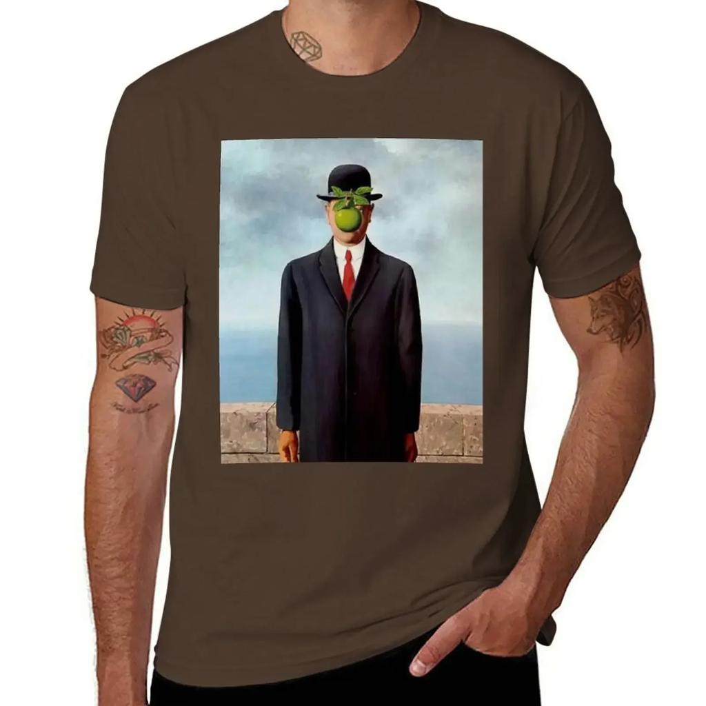 Der Sohn des Menschen, von Rene Magritte 1964 T-Shirt Oberteile Sommeroberteile Herrenkleidung
