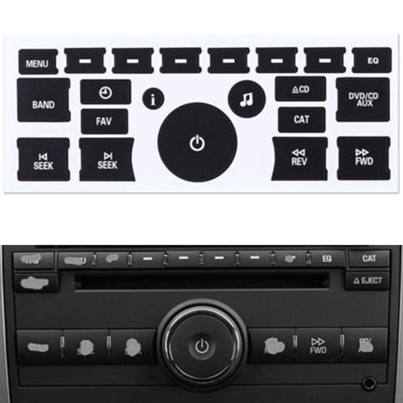 Car Radio Dashboard Control Button Repair Decals Decorative Sticker A/C Button Sticker Interior Decor for GMC Chevrolet Accessor
