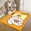 Cute Pompom Dog print decorative rug, perfect for the bedroom, bedside, doorway, or living room as a housewarming gift.