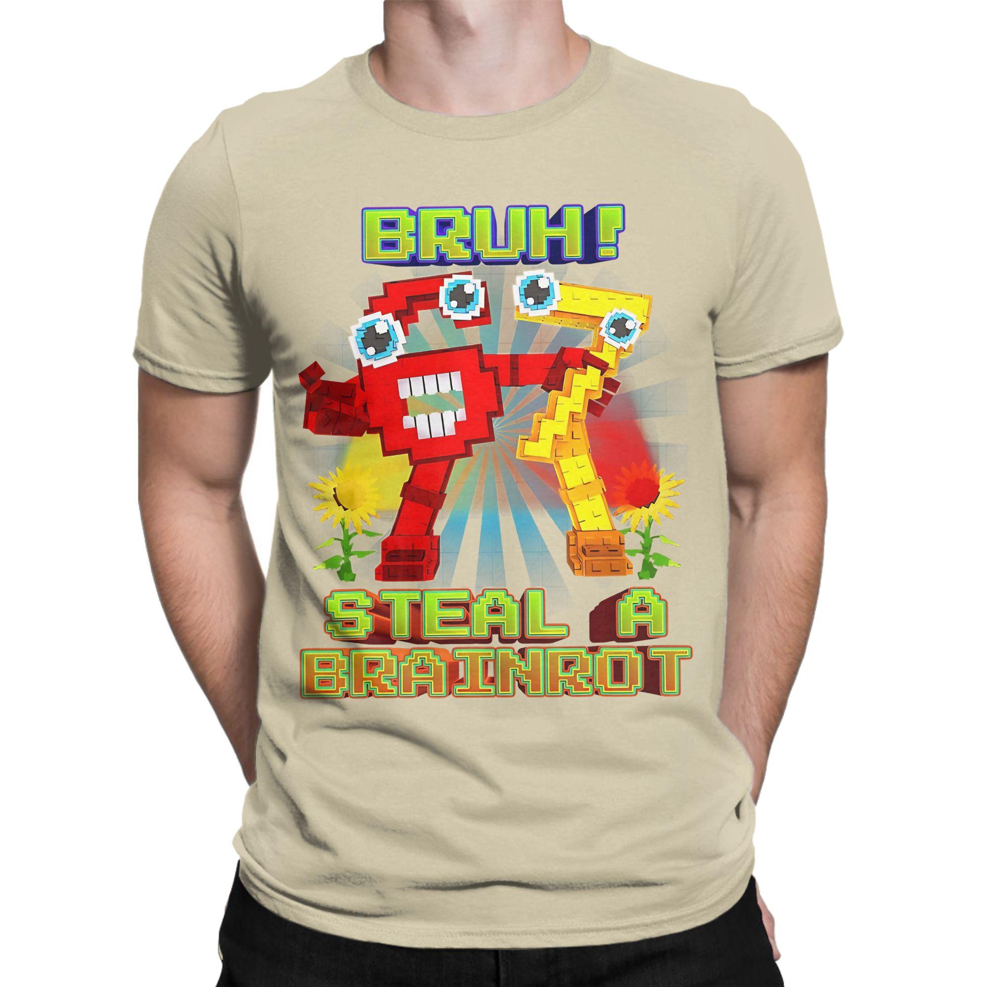 

Bruh Secret 67 Six Seven 6-7 Brainrot T-Shirts Men Awesome Cotton Tee Shirt Round Collar Short Sleeve T Shirt Big Size Cloth... S разноцветный