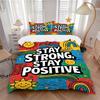 3Pcs Stay Strong Positive Bedding Set Soft Fabric Duvet Cover Pillowcases Home Christmas Xmas Halloween Gift 1 Duvet Cover 2 Pillowcase G168