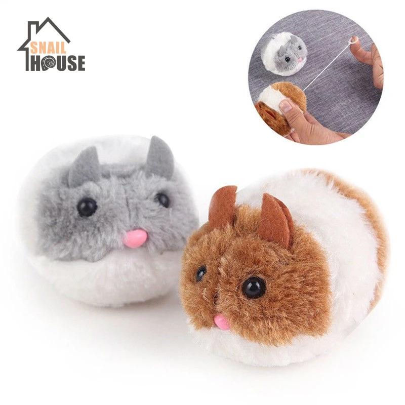 Snailhouse Funny Cat Toys Vibrating Mice Pull Lines Plush Mice Move Fake Mice Clockwork Little Fat Mouse Fight Cats Pet Supplies