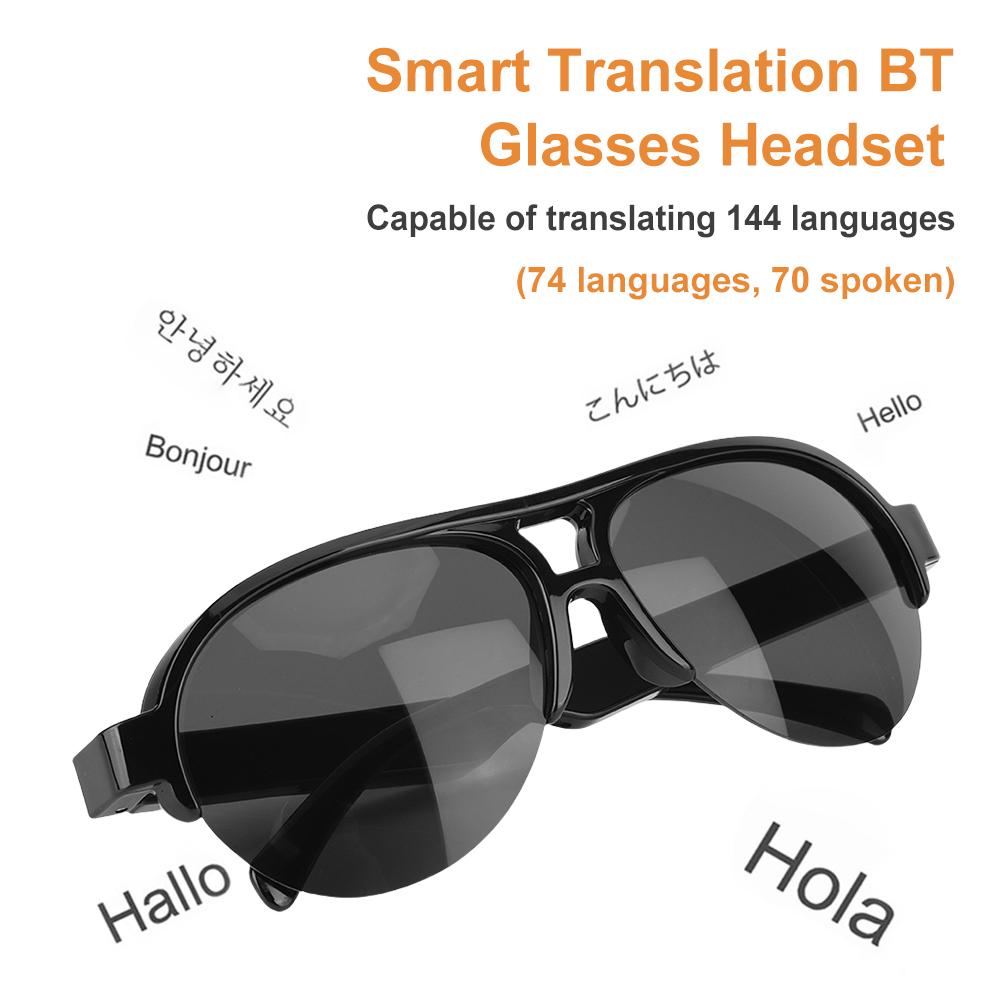 Smart Glasses 144 Languages Smart Glasses Translator Voice Assistant Wireless Translation Earbuds Translator Glasses & Headset