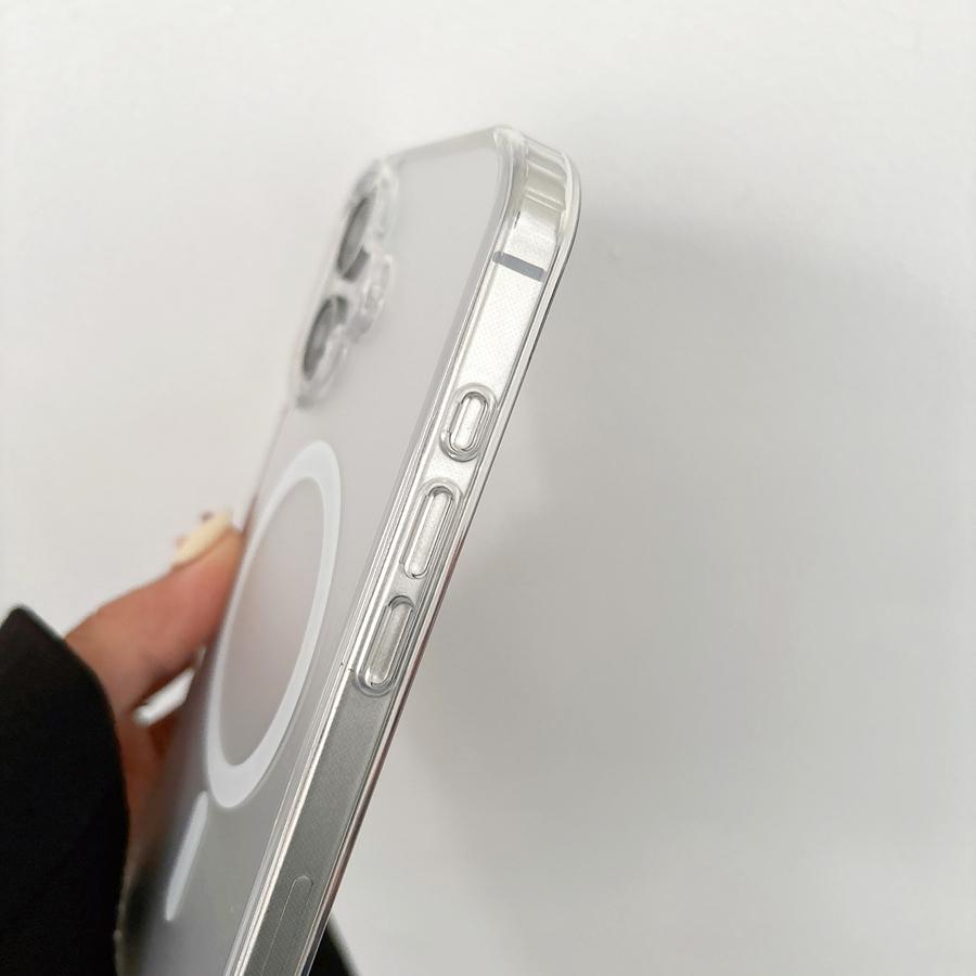 Luxusní magnetické pouzdro na telefon s bezdrátovým nabíjením pro iPhone 16 15 Pro Max 16 Plus iPhone 14 13 12 11 Pro Magsafe Průsvitný zadní kryt odolný proti nárazům