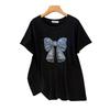 Women's Plus Size Mid-Length Round Neck Short-Sleeve T-Shirt (Sizes up to 350 lbs)