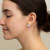 Whale Tail Stud Earrings - 925 Sterling Silver