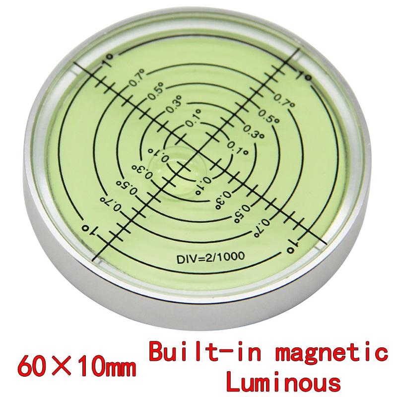 Magnetic High-precision Circular Level Gauge Bubble 6010metal Level Gauge Size 60 * 10mm