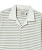 BEYOND CLOSET [Collection Line] Toweling Fabric Stripe Open Collar Short Sleeve Shirt Yellow