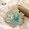 Transparent Acrylic Crafts Snowman Friend Hanging Ornament, 2D Xmas Tree Decor with Warm Friendship Seasonal Festival Home Message, Car Rearview