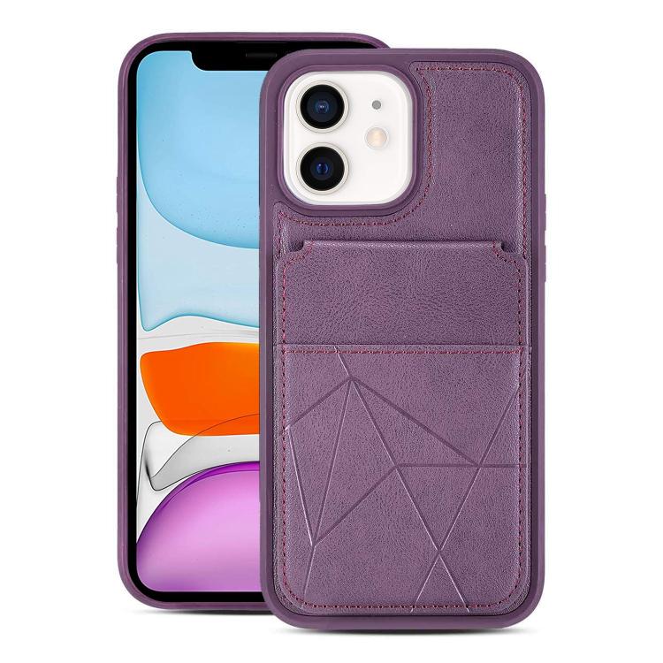 Multifunctional Vertical Flip Card Wallet Holder Vegan Leather Back Phone Case
