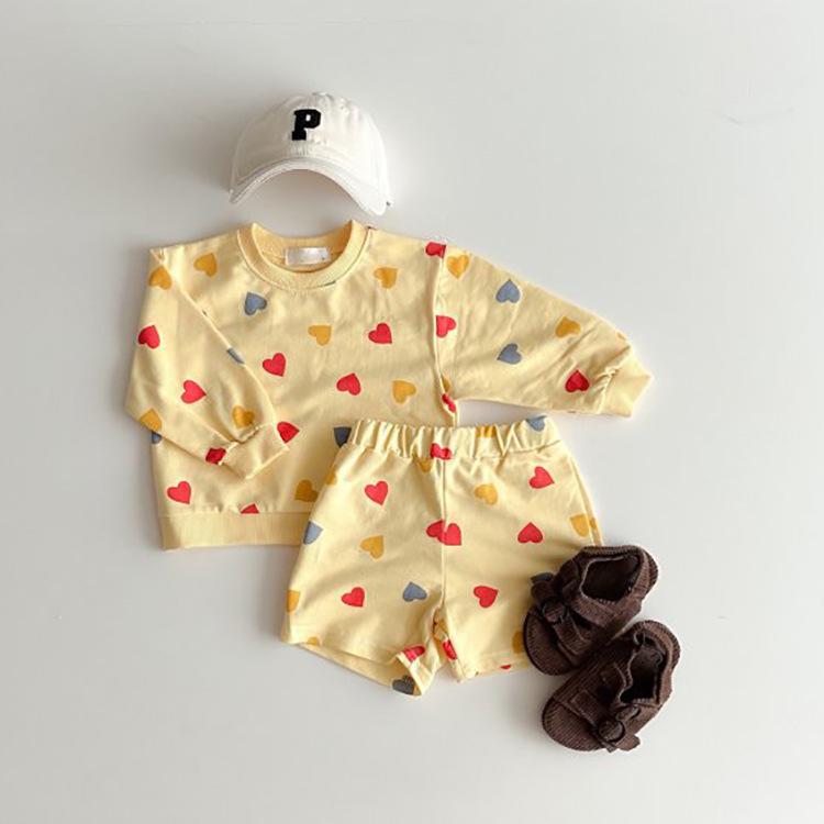 Korean Children's Long-Sleeve Casual Two-Piece Suit - Autumn 2023
