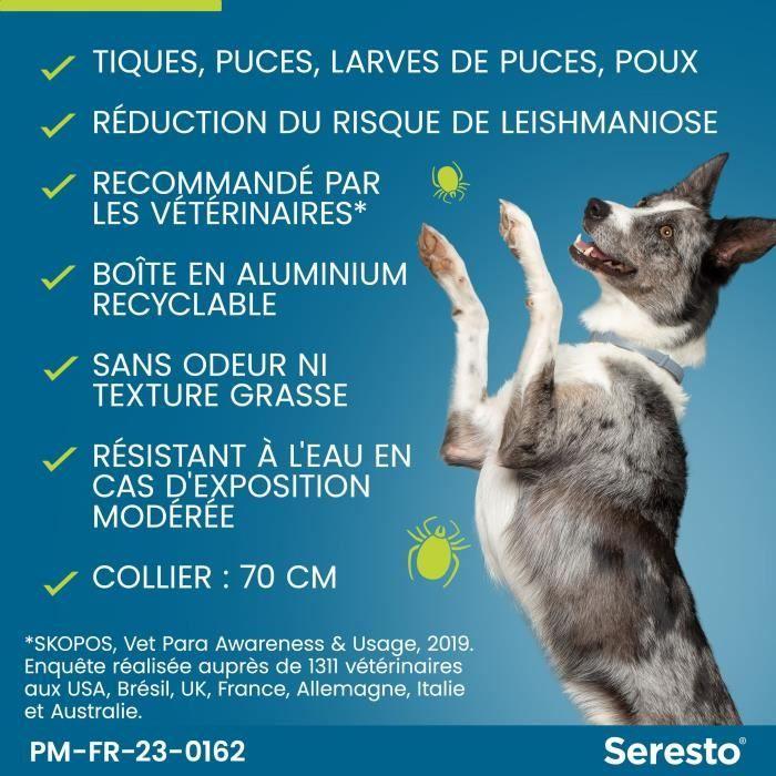 SERESTO Chien Collier Anti-Puces et Anti-Tiques +8kg 1 unité