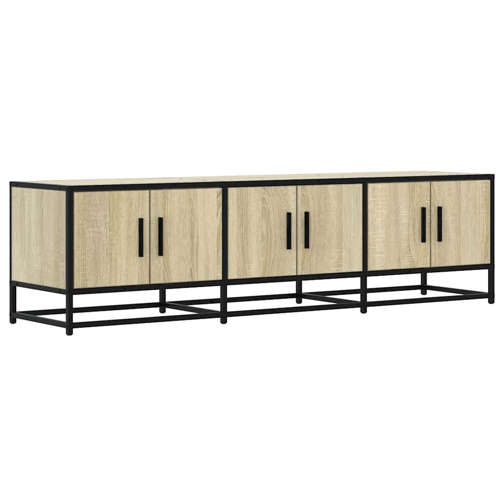 TV Cabinet in Sonoma Oak 150 x 35 x 41 cm Particleboard and Metal
