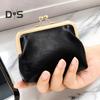 Mini Vintage Coin Purse Faux Leather Kiss Lock Change Pouch Portable Wallet Multi-purpose Keys Earphones Trinkets Lipstick Cosmetic Accessories