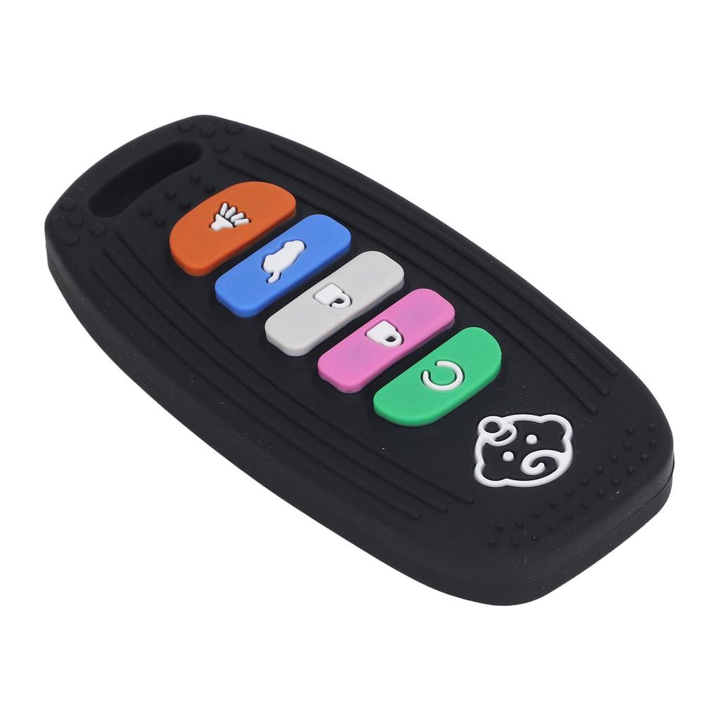 Car Remote Control Teether Silicone Relieve Soreness BPA Free Soft Safety Baby Teething Toy for Toddler Infants Black