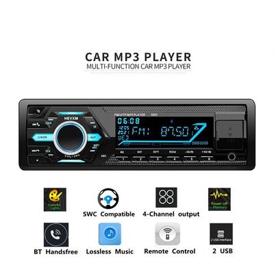 12V Bluetooth Handfree Car Radio MP3 Audio Player FM/USB/SD/Aux In 1Din In Dash Support Steering Wheel Controller Radio