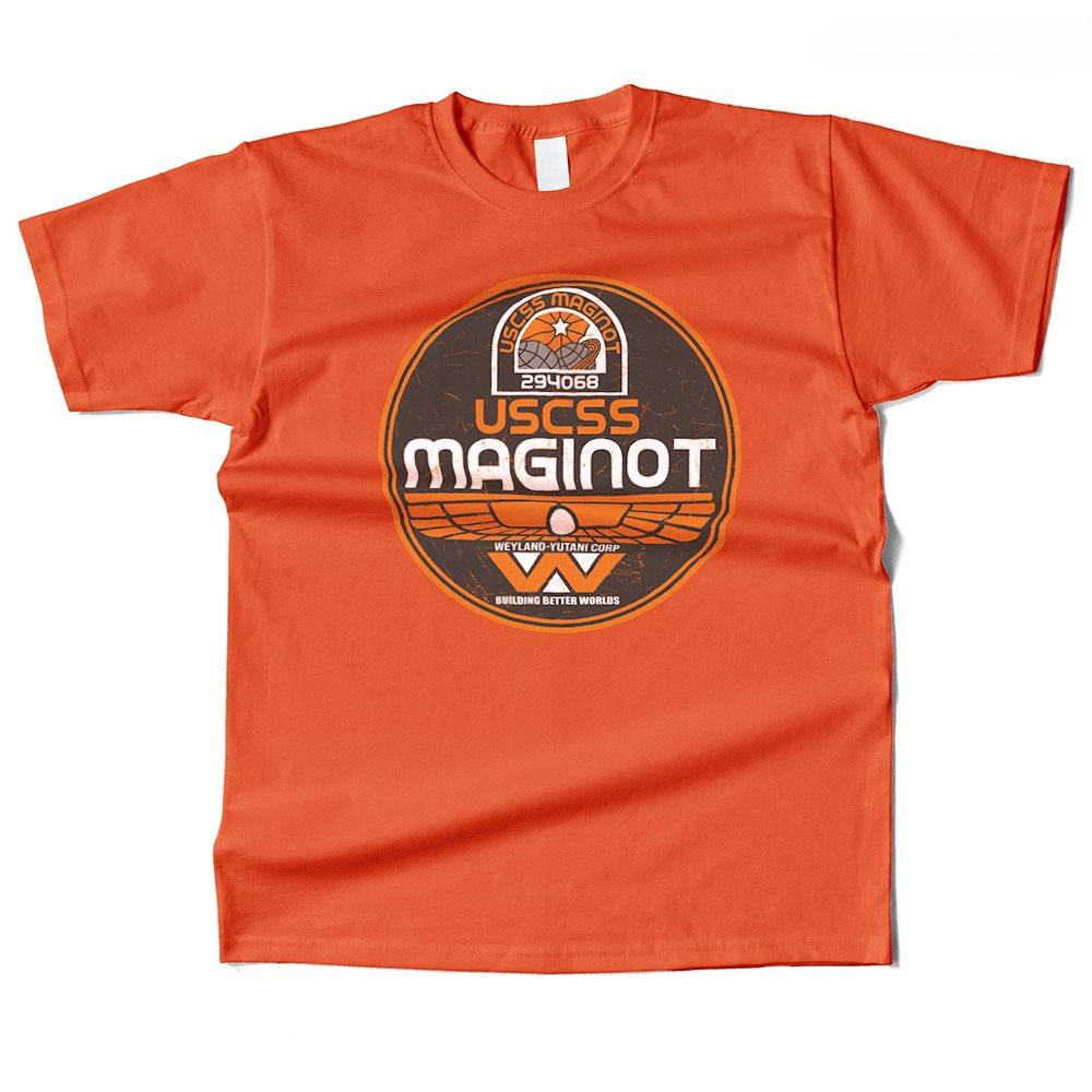 Unisex Baumwolle USCSS Maginot Grafik Hochwertiges T-Shirt Street Casual Stil Tee für Unisex und DAMEN