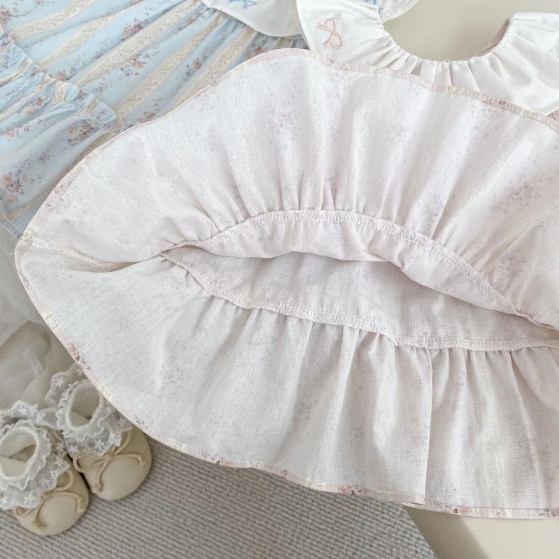 Baby Girls' Sweet Doll Collar Sleeveless Floral Princess Dress