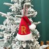 Mini Letter Christmas Hat Christmas Tree Pendant Decorations Hanging Ornament Cute Plush Velet Santa's Hat Christmas Home Decor