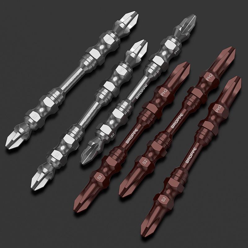 Double-Ended Magnetic Cross & Flathead Electric Screwdriver Bit Set