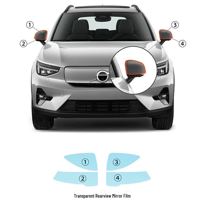Volvo XC40 TPU Beskyttelsesfilmsett for frontlykter og speil