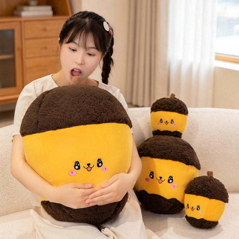 16/26cm Kawaii Chestnut Nut Plush Pillow Stuffed Food Plushie Home Decor Back Support Friend Gift