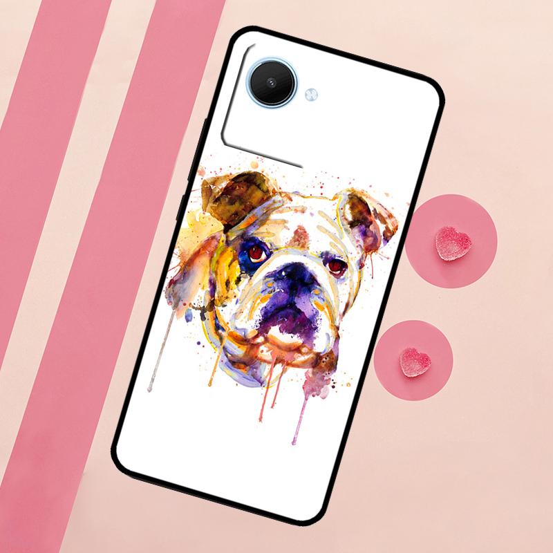 Englische Bulldogge Mops Für Realme 15 10 11 12 13 14 Pro Plus C65 C67 C75 C63 C61 C55 C51 C53 C35 GT6 GT7 Pro Hülle
