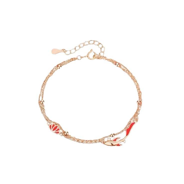 Women's Forbidden City Koi Bracelet - Gaokao & Coming-of-Age Luck, Year of the Rabbit Red String Good Luck Gift