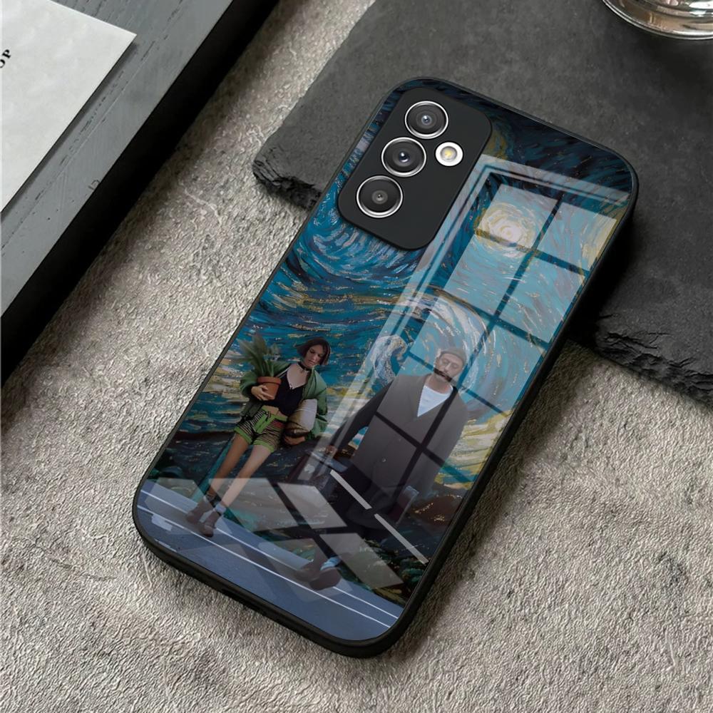 

Oil Painting Phone Case For S25 Ultra Samsung S26 S23 S24 Plus S22 S20 S21 Fe A54 A34 A53 A16 Glass Cover Samsung s21fe