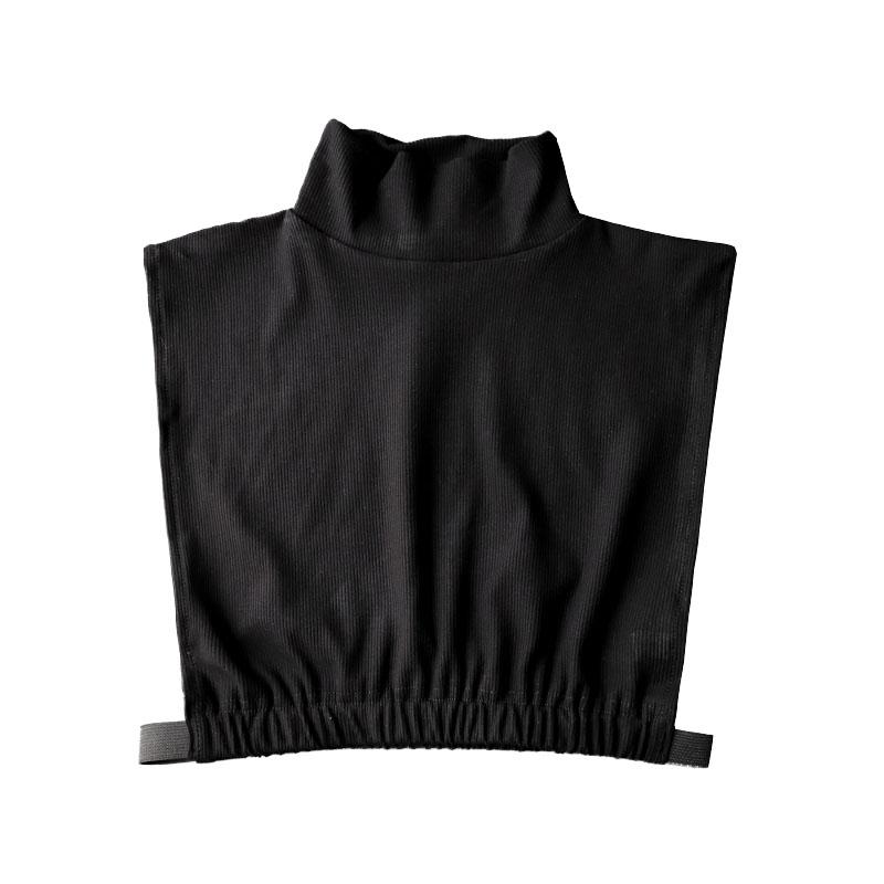Women Elatic Vest Style Fake Collar High Round Neck Detachable Collar Woman Solid Color Shirt Winter Warm Neck Scarf