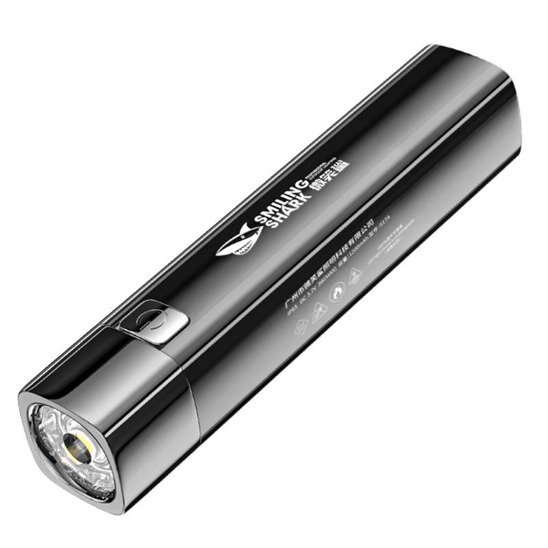 High Brightness Flashlight USB Charging Ultra Bright LED Torch 3 Gears Camping Flashlight Power Bank for Outdoor Hiking Fishing