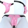 FRRK Chastity Device,Fully Enclosed Male Chastity Cage with Female Design, Male Chastity Device with Locked Belt and Catheter