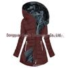 Mid-Length Slimming Hooded Jacket - Women's Thickened Cotton with Velvet Lining