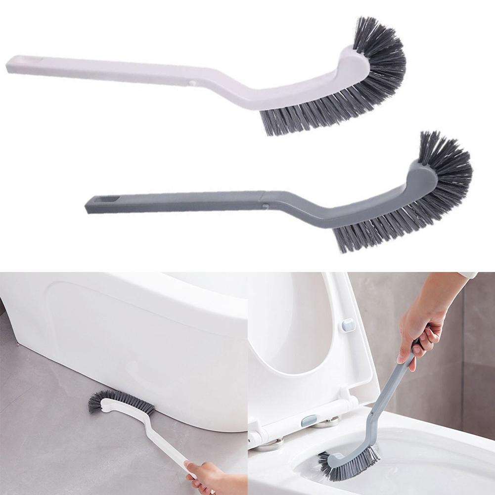 Corner Rim Cleaner Long Handle Graywhite Plastic Toilet Cleaning Brush
